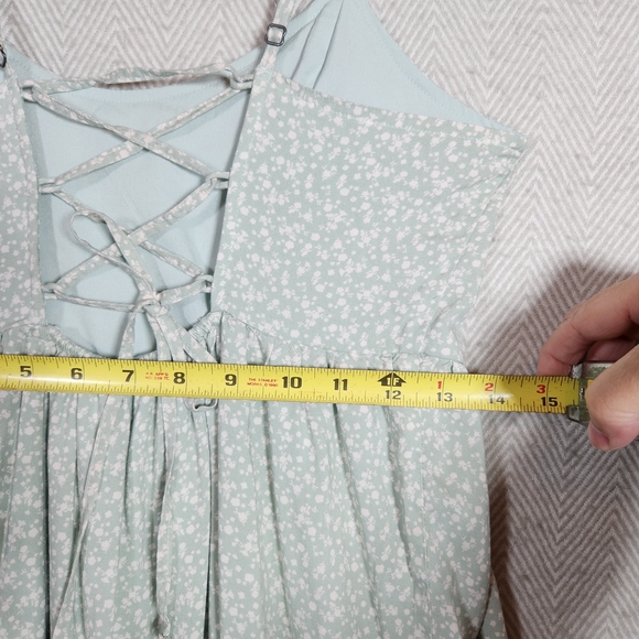 Hollister Mint Light Green Small Spaghetti Strap Lace Back Dress - Picture 6 of 14
